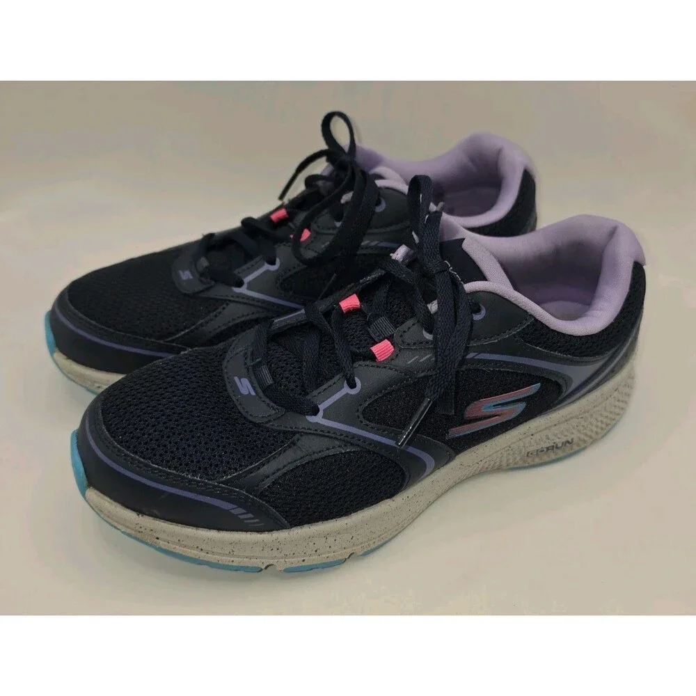 Skechers Go Run Consistent Vivid Horizons Running Shoes 128285NVLV Womens 9.5